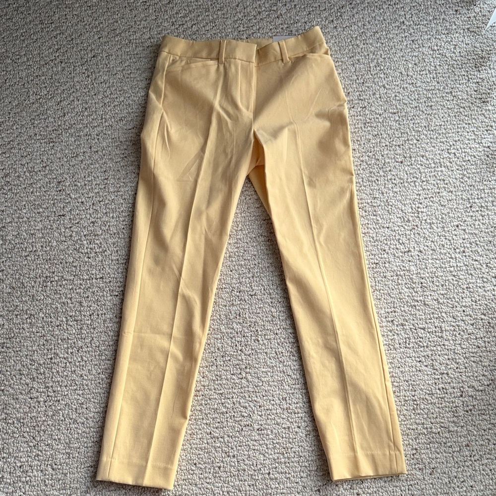 WHBM White House black market Maize Yellow slim ankle Pants nwt 2 L long